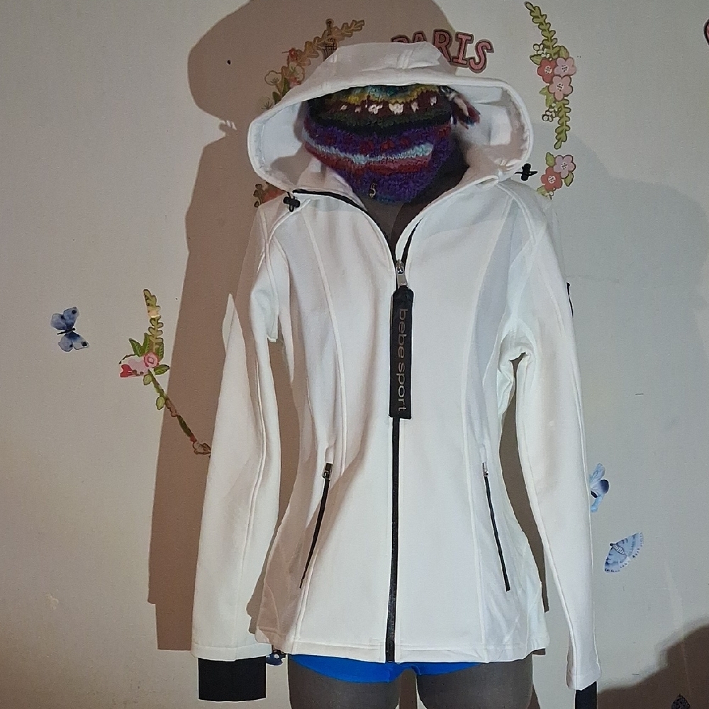 BeBe Sport Women's White Hooded Jacket